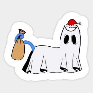 Christmas Ghost Cat Sticker